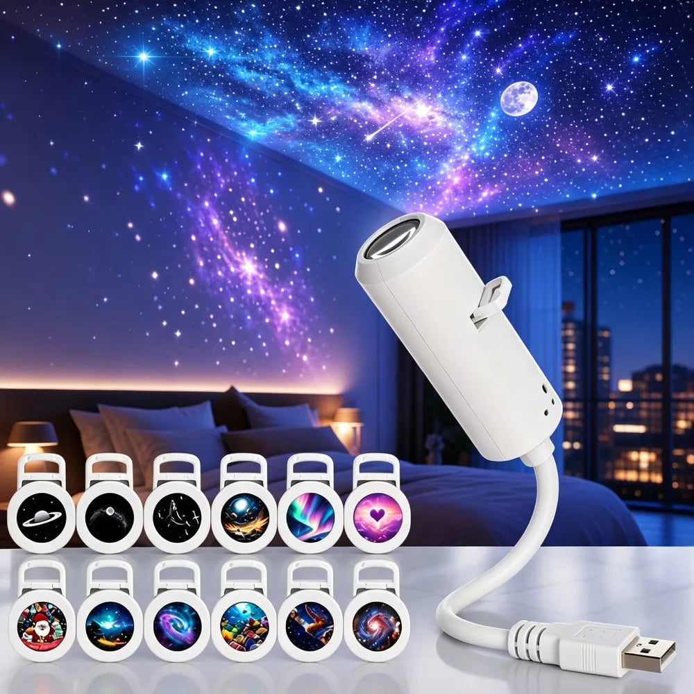 إضاءة سقف السيارة النجومية - بروجكتر المجرة 16 وضع USB