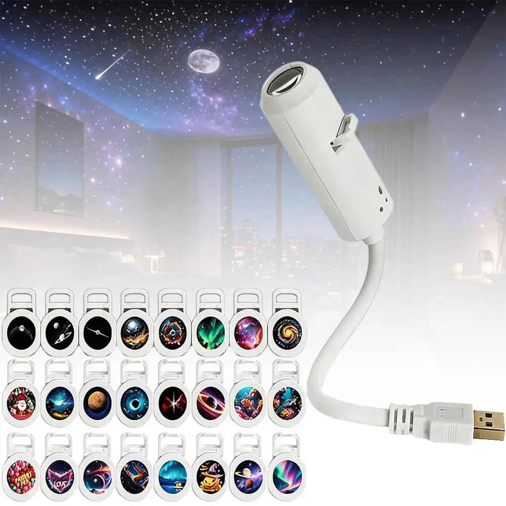 إضاءة سقف السيارة النجومية - بروجكتر المجرة 16 وضع USB